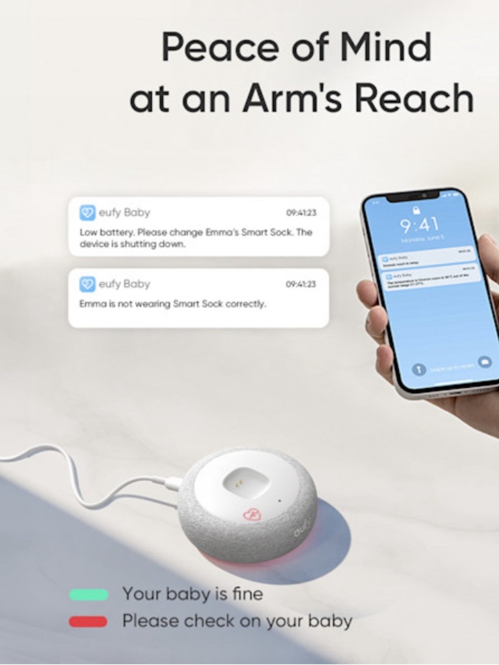 Eufy Baby Smart Sock Monitor Set - Picture 3 of 9